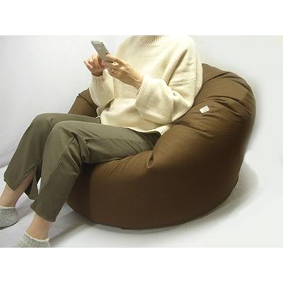 ふるさと納税 泉大津市 日本製　癒しのビーズ　ソファークッション　キング　直径90cm　ベージュカバー付き |  | 01