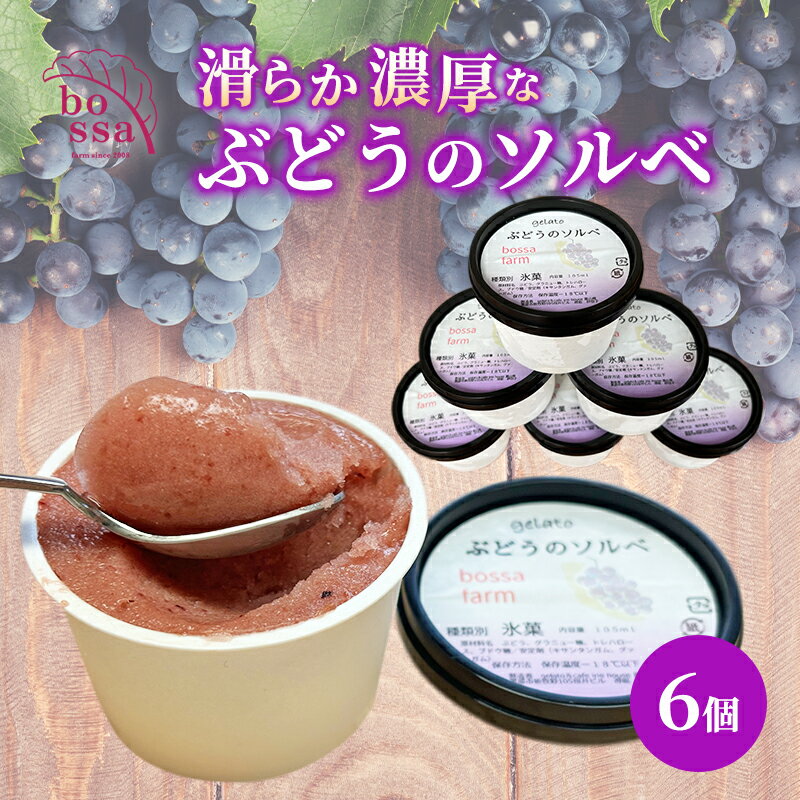 【ふるさと納税】ジェラート 「ぶどうのソルベ」6個入り/アイス シャーベット デザート ブドウ フルーツ 小分け /富山県黒部市　黒部市