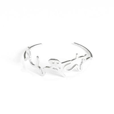 ふるさと納税 静岡市 【國廣沙織×三代目板金屋】Hiraganaバングル　とうきょう　シルバーMサイズ　1個 |  | 01