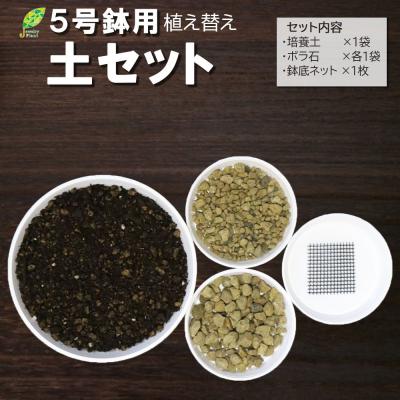 ふるさと納税 山口市 培養土【植え替え土セット】観葉植物の土　5号 E104