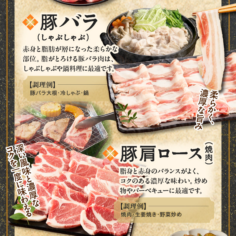 宮崎県産豚肉6種盛り合わせセット(合計1.9kg)_T030-227【肉 豚 豚肉 おかず 国産 人気 ギフト 食品 お肉 焼き肉 BBQ お土産 贈り物 送料無料 プレゼント】