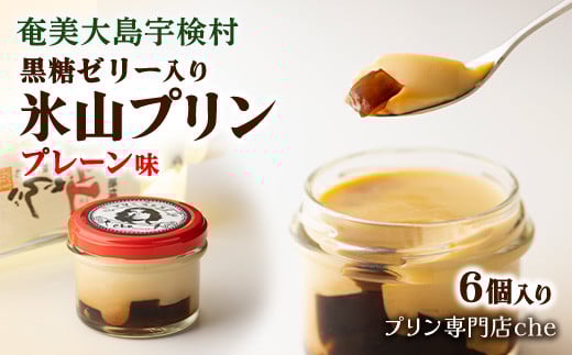 
            《黒糖ゼリー入り》氷山プリン プレーン味(6個入り)【年内発送12/14までの寄附完了】こだわり プリン 人気 スイーツ デザート 洋菓子 奄美大島 宇検村 鹿児島【 プリン専門店che 】 
          