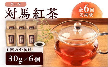 【全6回定期便】【2ヶ月に1回お届け】対馬紅茶リーフ30g×6個長崎 対馬 ティー べにふうき茶葉  [WBE012]