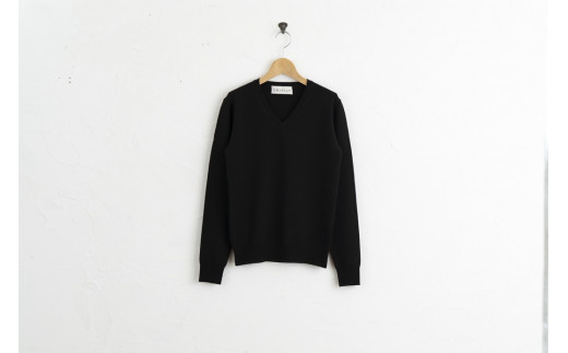 Vネックプルオーバー 度詰(コゲチャ)男性用サイズ:S(40)≪白田のカシミヤ/SHIRATA KNITWORKS≫
