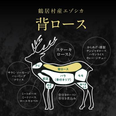ふるさと納税 鶴居村 北海道鶴居村産 鹿肉(エゾシカ肉)高品質 背ロース400g ステーキカットジビエ |  | 01