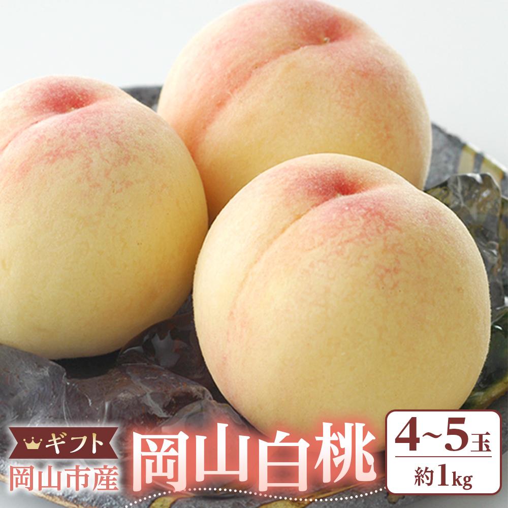【ふるさと納税】桃 2025年 先行予約 岡山 白桃 約1.0kg（4～5玉） もも モモ 岡山市産 国産 フルーツ 果物 ギフト | もも フルーツ 果物 くだもの 食品 人気 おすすめ 送料無料