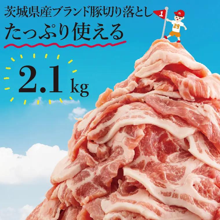 【数量限定】リピーター続出！茨城県産ブランド豚切り落とし2.1kg (300g×7p)肉 豚肉 切り落とし こま切れ 小分け 訳あり 真空 真空パック 冷凍 国産 茨城県産 産地直送 肩ロース ウデ モモ バラ 高評価 人気 内田本店 茨城県 水戸市（EC-4_1）
