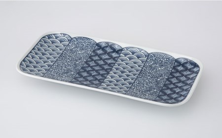 【波佐見焼】染錦文様 長角皿揃 角皿 5点セット 食器 皿 【西海陶器】 1 20638 [OA241]  波佐見焼