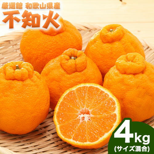 【ふるさと納税】和歌山県産 不知火 約4kg(サイズ混合) 厳選館《2月中旬-4月上旬頃出荷》和歌山県 日高町 送料無料 柑橘 柑橘類 でこぽん 不知火 しらぬい デコ デコポン