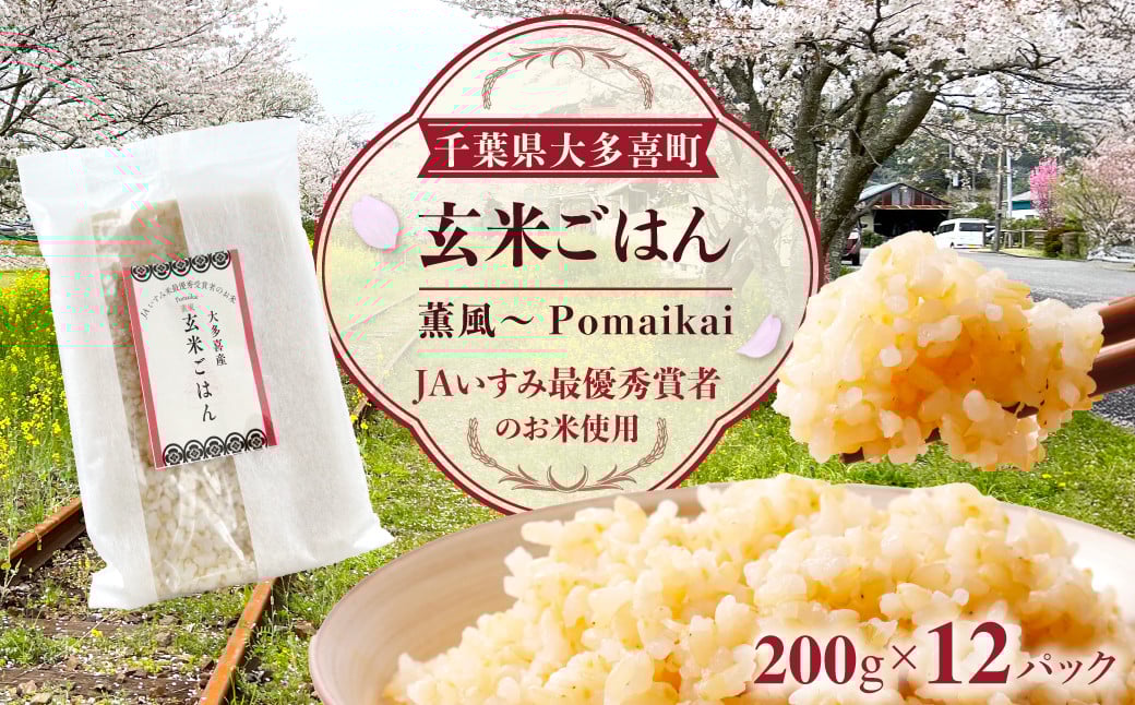 
            玄米ごはん２００g×１２　ふるさと納税 米 こめ コメ ごはん ご飯 コシヒカリ 玄米 200g 6パック セット 2箱 計12個 長期保存 常温 無添加 お弁当 キャンプ 備蓄 非常食 千葉県 大多喜町 KP02501
          