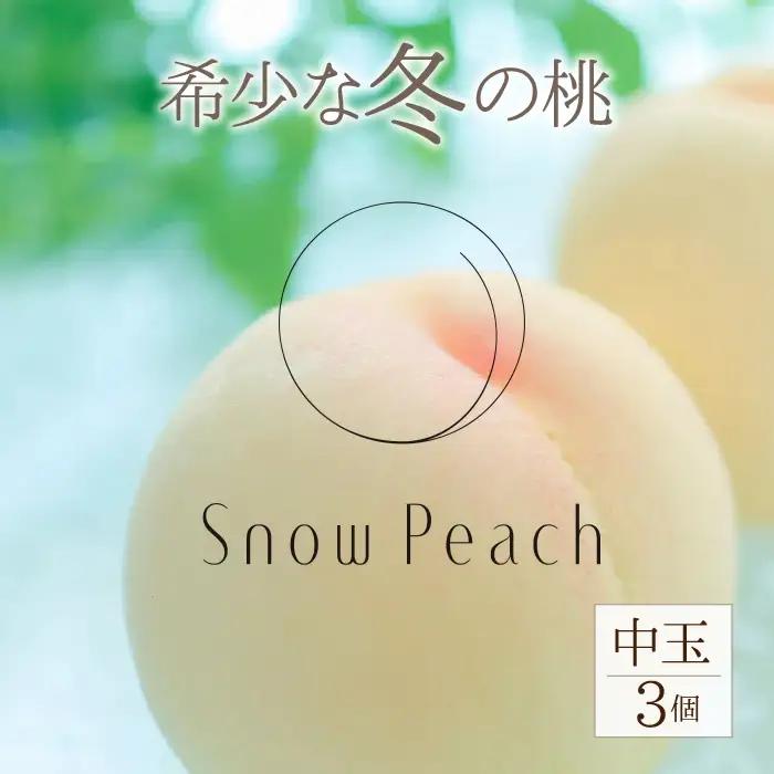 【2026年発送★先行予約】Snow Peach（中玉3個入） 208-002