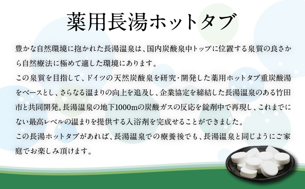 【話題の炭酸入浴剤を手軽にお試し！】 薬用 長湯 ホットタブ classic 10錠入り3袋 入浴剤