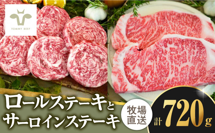 ミルフィーユロールステーキ4個とサーロインステーキ400g / 牛肉 / 佐賀県 / 有限会社佐賀セントラル牧場 [41ASAA109]