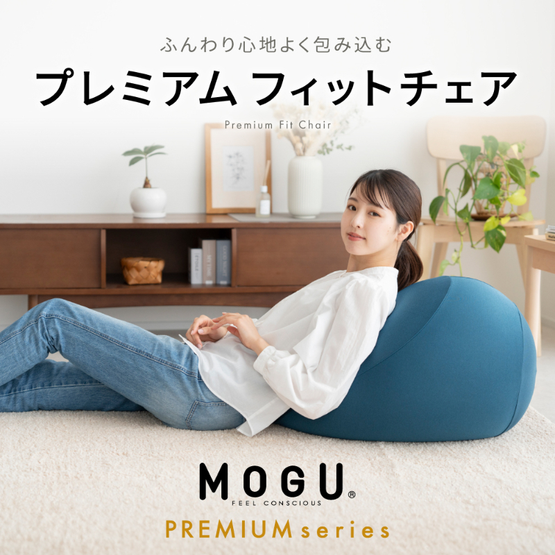 【MOGU-モグ‐】プレミアム　フィットチェア ウッドブラウン〔 クッション ビーズクッション リビングクッション〕 母の日 おすすめ ギフト プレゼント お祝い 母の日 おすすめ ギフト プレゼント