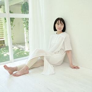 日本製 オーガニックコットン ゆるふわレギンス 無縫製 生成 (6646-7752)【1621334】