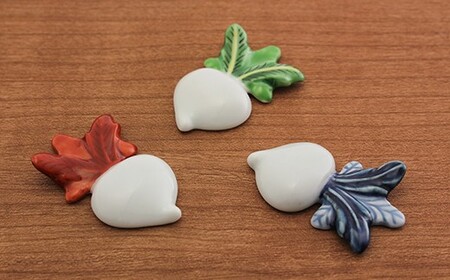 源右衛門窯 蕪絵 箸置 器 食器 はしおき 野菜 有田焼 35000円 3.5万円 ad073