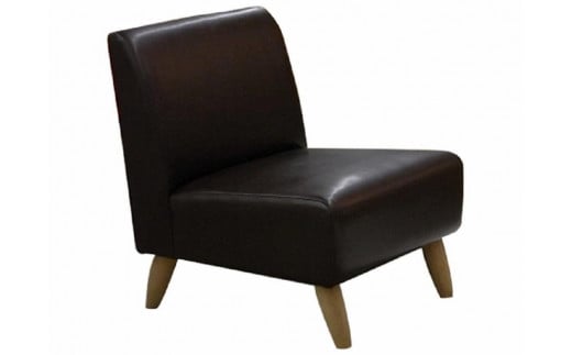 レトロ１人掛けソファー【生地ソフトレザーチョコ】