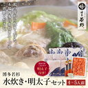 【ふるさと納税】 博多若杉 水炊き(4〜5人前)＆明太子セット 鍋 辛子めんたいこ 福岡県 博多 送料無料 U61-23