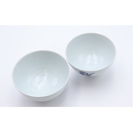 ロックが好きなあなたに♪ ハーモニーロックペア飯碗 しん窯・青花 A25-121_イメージ2