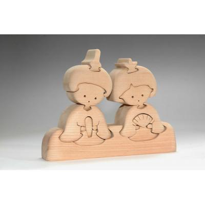 ふるさと納税 河内長野市 おひなさま(小)ひな祭り　知育玩具 木製パズル