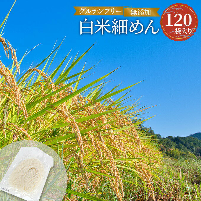 【ふるさと納税】グルテンフリー 無添加 白米細めん 120袋入り 092002