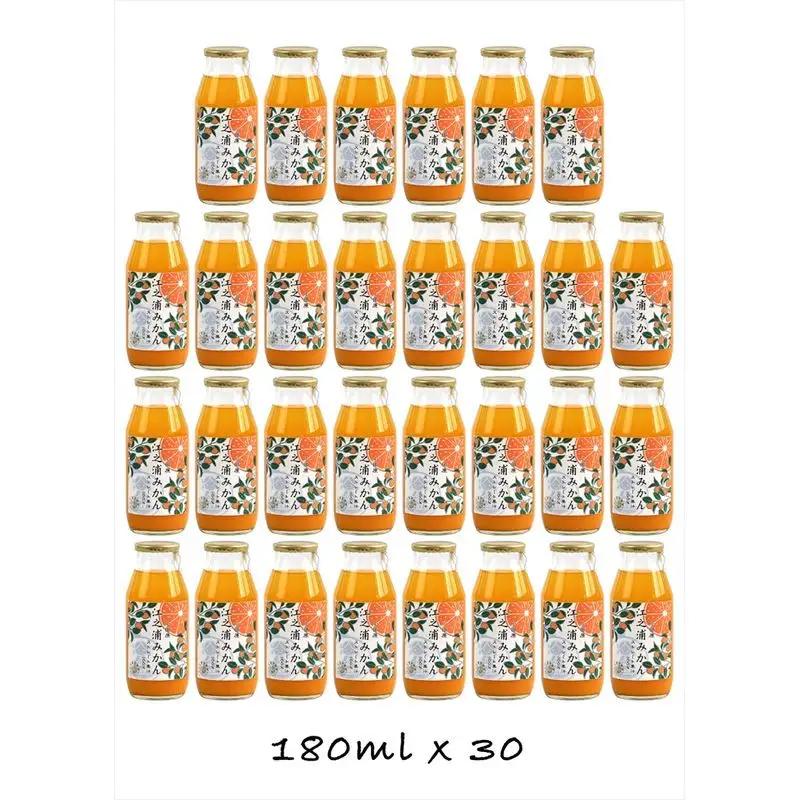 【定期便 （2カ月ごと全6回）】小田原産江之浦みかん１００％ストレートジュース１８０ml３０本【みかんジュース みかんジュース 神奈川県 小田原市 】