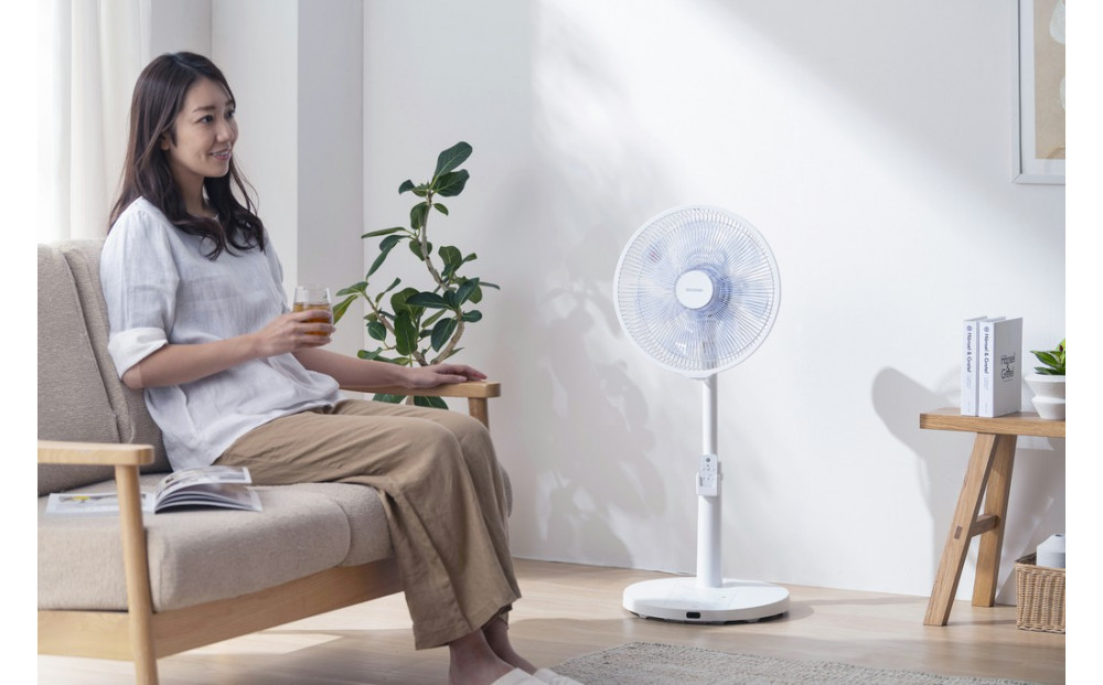 扇風機 DCリビング扇 フルリモコン式 LFD-307L-W ホワイト