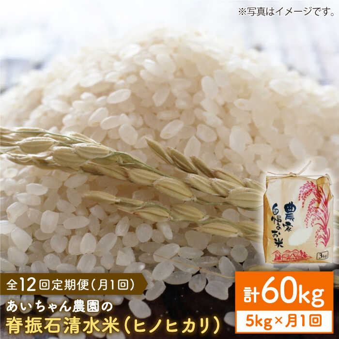 【5kg×12回定期便】【令和7年産】脊振石清水米（ヒノヒカリ）5kg 吉野ヶ里町/あいちゃん農園[FAA040]