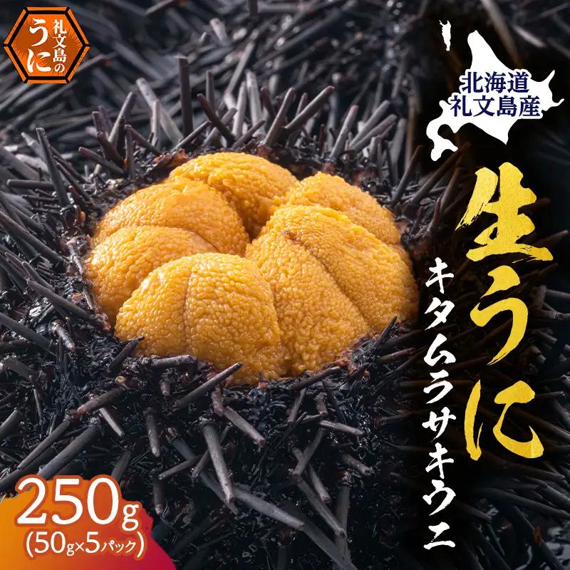 礼文産 キタムラサキウニ 塩水 250g(50g×5) うに