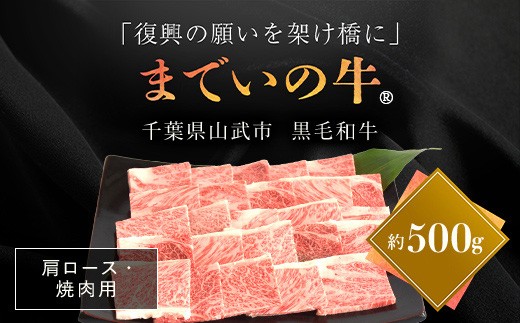 
                  【約500g・肩ロース・焼肉用】山武牛「までいの牛Ⓡ」肩ロース 牛肉 お肉 黒毛和牛 和牛 国産牛 千葉県 山武市 SMAJ009
                