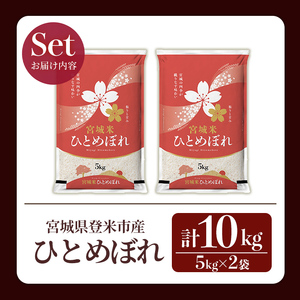 ≪令和7年産≫  ひとめぼれ 10kg (5kg×2袋)  登米市産 お米 おこめ 米 コメ 白米 ご飯 ごはん おにぎり お弁当 【登米ライスサービス株式会社】tm144