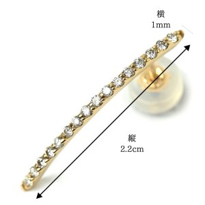 K18 straight line/スターライトライン ダイヤモンド ピアス 0620314591