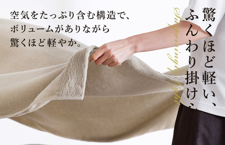 （今治タオルブランド認定商品） 上質無撚糸タオルケット 1枚 ライトグレー [I004500KT1LGY] 今治タオル 今治タオルケット 国産 タオルケット 軽い 無撚糸 綿100 ふわふわ 