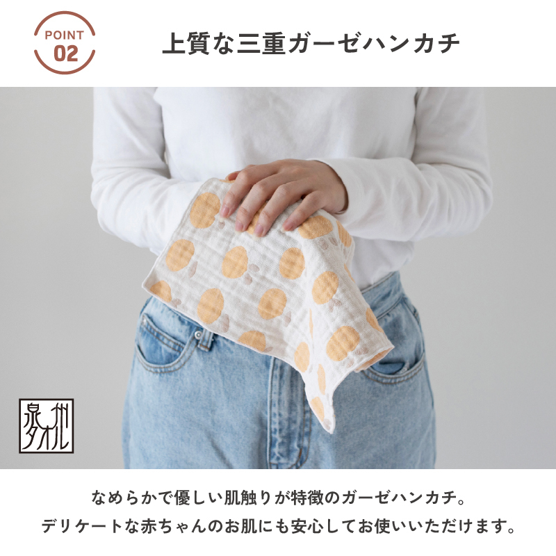 【スピード発送】yoriハンカチ10枚セットハンカチギフト（バード10枚セット）【ハンカチ 泉州タオル 普段使い ギフト 日用品 家族 はんかち】 G3966_イメージ3