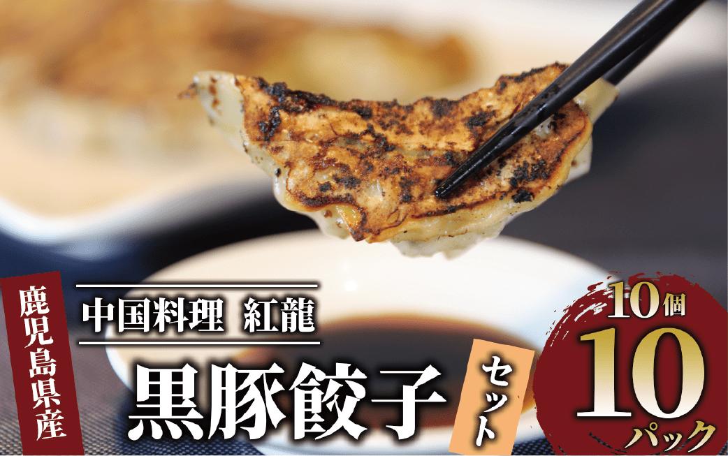 
黒豚餃子 10個入×10パック【地元の中華料理店で人気！】(紅龍/010-1577) ぎょうざ 冷凍 ギョウザ 餃子鍋 点心 飲茶 中華 惣菜 そうざい おかず 簡単 野菜 黒豚 豚 指宿 指宿市 鹿児島
