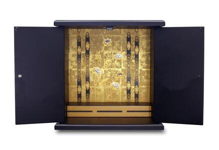 タツクラフト 紀州塗り ミニ仏壇 大 鉄黒 【Tk281】