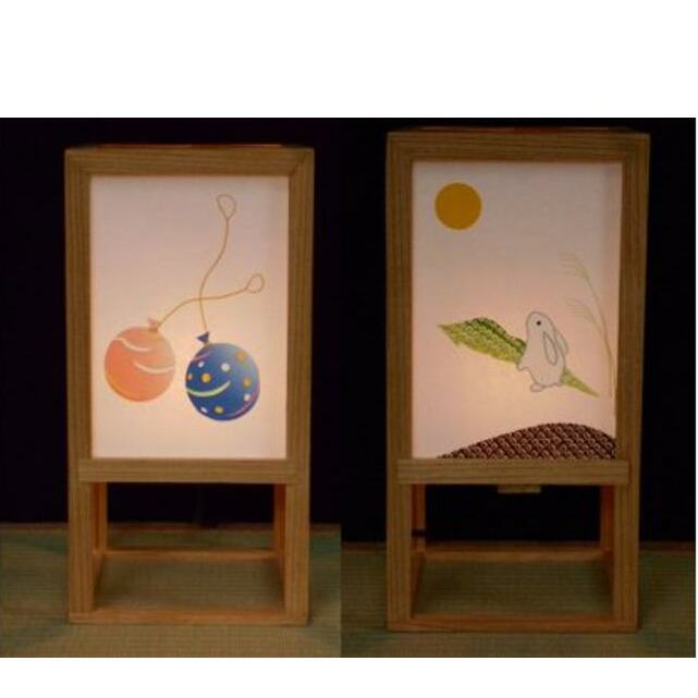 着物生地で作ったおしゃれな行灯（あんどん） 春夏秋冬 099H265_イメージ2