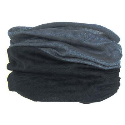 ふるさと納税 大和高田市 日本製 シルク100% スヌード 耳穴付4穴 【ブラック&チャコール】 (743-7760) |  | 02