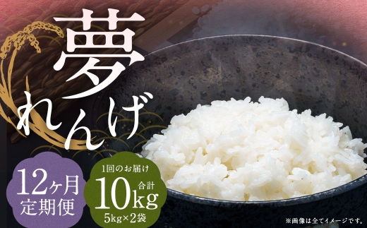 【12ヶ月定期便】 特別栽培米 夢れんげ 10kg×1袋 合計120g 精米 米 コメ 定期便 【2025年10月下旬発送開始】