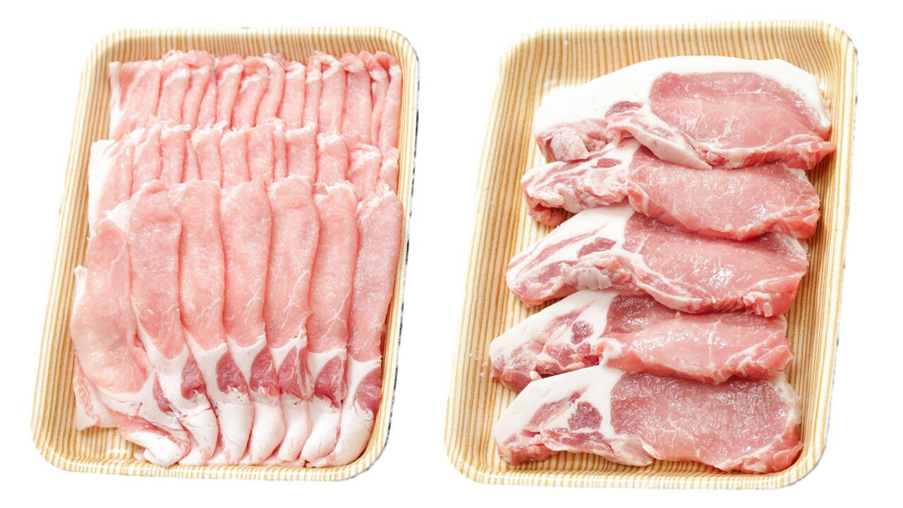 【ふるさと納税】郡上クラシックポーク食べ比べセット しゃぶしゃぶ用500gとトンカツ用100g×5枚 / 食品 精肉 肉加工品 豚肉 ロース 10000円