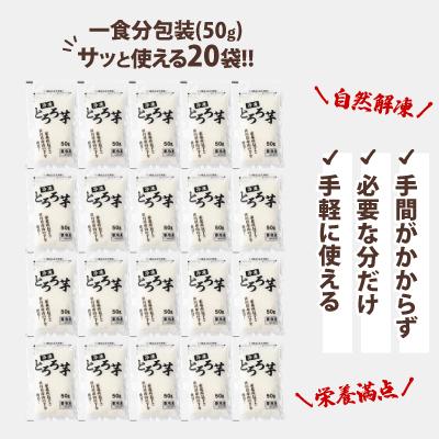 ふるさと納税 大館市 【定期3ヶ月】冷凍とろろ1キロセット(50g×20袋) |  | 02