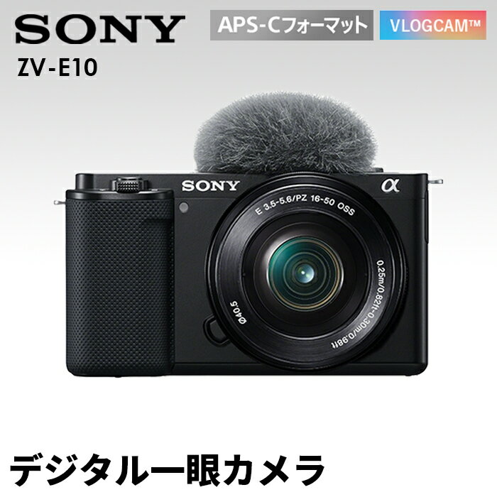 【ふるさと納税】【ソニー】デジタル一眼カメラ VLOGCAM ZV-E10（ブラック　ダブルズームレンズキット）型番：ZV-E10Y　BQ ／ シネマティック レンズ交換式 Vlog 静止画 SONY 送料無料 神奈川県