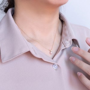 K18YGアコヤ真珠ダイヤモンドネックレス パールダイヤモンドネックレスＮ30　K037807-H