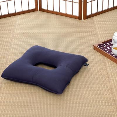 ふるさと納税 我孫子市 ふとん屋さんの円座クッション 濃紺 45×45cm |  | 01