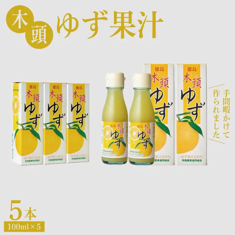 木頭ゆず果汁 500ml (100ml×5本) ゆず