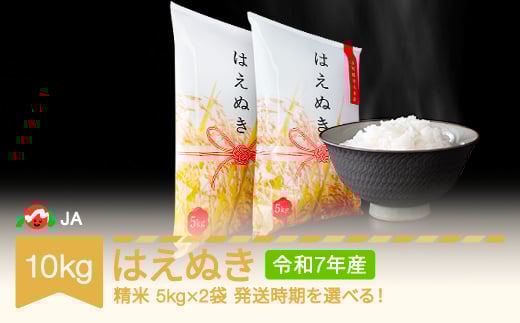 【先行予約】新米 米 10kg 5kg×2 はえぬき 精米 令和7年産 2025年11月中旬 ja-haxxa10-s11b