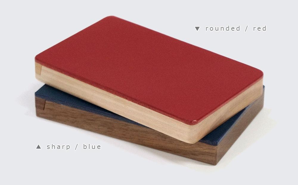 Flap card case -  rounded　camel/SASAKI【旭川クラフト(木製品/名刺入れ)】フラップカードケース / ササキ工芸