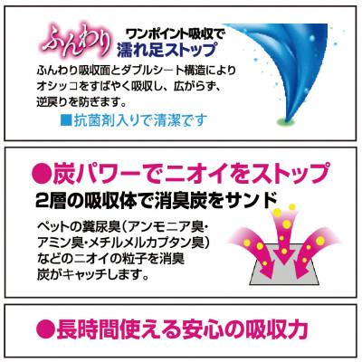 ふるさと納税 茨城町 消臭炭シート ダブルストップ スーパーワイド 16枚×4袋 クリーンワン ペットシーツ 犬用 抗菌 |  | 03