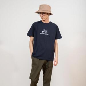 《0》【KEYMEMORY 鎌倉】ルート134イラストTシャツ NAVY
