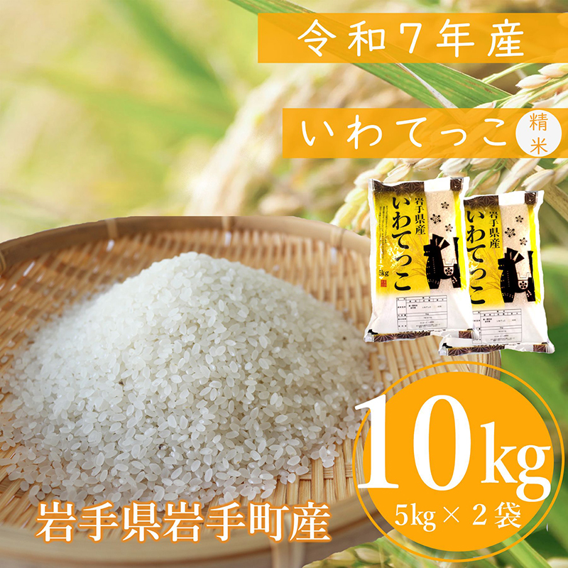 【先行受付】令和7年産岩手町産いわてっこ精米 10kg 米 白米 ごはん 新鮮 粘り 甘み おすすめ 銘柄 送料無料 農家直送 こめ 岩手 岩手町 岩手県 Mふぁ～む